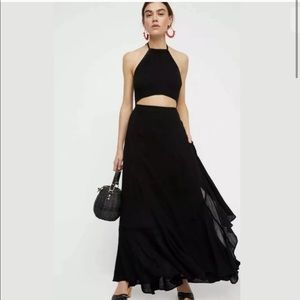 Free People Bring On the Heat Maxi in black